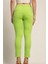 Kadın Yüksek Bel Yırtmaçlı Dar Paça Gabardin Pantolon-Yeşil 5