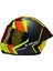 Rapıd 2 Race Extra Mat Neon Sarı-Navy Mavi Kask++Spoiler-Set Sarı Cam 1