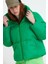 Kadın Yeşil Owersize Dolumlu Şişme Su Geçirmez Mont 1