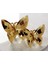 Akrilik Kristal Kesim 2'li Biblo Kelebek Gold Sarı 12 cm x 14 cm 1