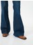 Ispanyol Paça Kot Pantolon Slim Fit Standard Bel Esnek Pamuklu Cepli - Victoria Jeans 5