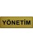 Atölye Çizgi Yönetim Yönlendirme Levhası 20 cm x 7 cm Gold Fırçalı Metal 2