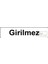 Girilmez Yönlendirme Levhası 20 cm x 5 cm Beyaz Metal 1