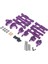 Metal Direksiyon Kupası Salıncak Kolu Yükseltme Parça Kiti Için 144001 1/14 124018 124019 1/12 Rc Araba Aksesuarları, Mor (Yurt Dışından) 5