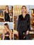 S300 Saten Dantelli 6 Lı Set -Siyah - -- M 1