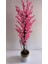 Rüzgar Yapay Çiçekçilik 30 x 30 cm Krem Gold Saksıda Pembe Bahardalı Ağacı 1