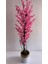 Rüzgar Yapay Çiçekçilik 30 x 30 cm Krem Gold Saksıda Pembe Bahardalı Ağacı 3