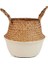 Kum Tarzı 22CMX20CM Rattan ve Hasır Saklama Sepeti, Keten Için, Seagrass, Asılı Saksı, Ev Için Oyuncak, Dekoratif Çamaşır Sepeti Meyve Sepeti (Yurt Dışından) 1