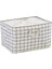Beyaz Izgara Stili S 38X26X26CM Pamuk ve Keten Nokta Şerit Çiçek Çamaşır Depolama Sepeti Kapaklı Büyük Kapasiteli Kirli Giysiler Çocuk Oyuncakları Organizatör (Yurt Dışından) 1
