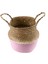 Pembe Tarzı S-22CMX20CM Whısm Seagrass Çamaşır Depolama Sepeti Katlanır El Yapımı Saman Saksı Ekici Sepet Hasır Oyuncak Depolama Tutucu Organizatör (Yurt Dışından) 1