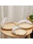Yuvarlak 35CM Tarzı El Dokuma Yemek Servis Çadır Sepeti Tepsi Meyve Sebze Ekmek Depolama Sepeti Basit Rattan Açık Örgü Net Kapak (Yurt Dışından) 3