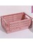 Pembe Tarzı 15X5.7X9.8 cm 5 Renk Organize Saklama Sepetleri Durumda Katlanır Öğrenci Masaüstü Sepet Bant Kırtasiye Plastik Katlanabilir Konteyner Saklama Kutusu (Yurt Dışından) 1