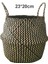 23X20CM Y Stili El Yapımı Dokuma Depolama Sepeti Katlanır Çamaşır Sepeti Hasır Hasır Rattan Seagrass Göbek Bahçe Saksı Bitki Sepeti (Yurt Dışından) 1