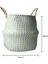 C 18X16CM Stili El Yapımı Bambu Saklama Sepetleri Nordic Katlanabilir Çamaşır Hasır Hasır Rattan Seagrass Belly Garden Saksı Ekici Sepeti (Yurt Dışından) 1