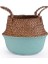 Yarım Yeşil Stil 22CM Bitki Seagrass Sepet Depolama Sepeti Oyuncaklar Ins Ev Dekorasyon Çamaşır Sepeti Organizador Cocina Bambu Saksı Sepet (Yurt Dışından) 1
