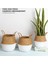 Dokuma Sepet Stili Xs 11X9.4 cm Katlanır Dokuma Sepet Seagrass Hasır Depolama Sepeti Asılı Saksı Kirli Çamaşır Depolama Sepeti Kadın Çanta Ev Dekor (Yurt Dışından) 3
