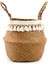 Büyük Püskül Dantel Stili 27CMX24CM Makrome Dokuma Hasır Sepet El Yapımı Boho Dekor Seagrass Bahçe Saksıları Depolama Rattan Sepet Ev Organizatör Panier Osier (Yurt Dışından) 1