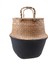 Siyah Stil M-28CMX24CM Whısm Seagrass Çamaşır Depolama Sepeti Katlanır El Yapımı Saman Saksı Ekici Sepet Hasır Oyuncak Depolama Tutucu Organizatör (Yurt Dışından) 1