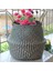 38X34CM O Stili El Yapımı Dokuma Depolama Sepeti Katlanır Çamaşır Sepeti Hasır Hasır Rattan Seagrass Göbek Bahçe Saksı Bitki Sepeti (Yurt Dışından) 5