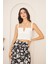 Beyaz Askılı Crop Bluz DM7003 1