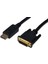 DisplayPort (DP)  DVI Kablosu,  DP Erkek - DVI (24+1) Erkek, 3 metre, DP 1.1 uyumlu, AWG28, 2x zırhlı, UL, siyah renk 1