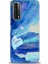 Huawei P Smart 2021 Kılıf Hd Baskılı - Mavi Beyaz 1