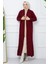 Şal Yaka Cepli Triko Hırka Bordo HM2243 1