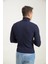 Slim Fit Lacivert Fitilli Pamuk Karışımlı Boğazlı Triko Kazak 5HF06ORT63100 4