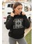 Just Be Cool Baskılı Tarz Oversize Kadın Kapşonlu Sweatshirt 1