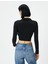 Crop Gömlek Slim Fit Bağlama Detaylı Klasik Yaka 4