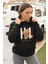 Hı Boho Baskılı Oversize Kadın Kapşonlu Sweatshirt 1