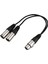 Yeni 3pin Xlr Kadın Jakı Çift 2 Erkek Fiş Y Splıtter Kablo Adaptörü 1 Ft Kablosu (Yurt Dışından) 4