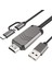 Telefondan Tv'ye Adaptör Kablosu, Type C/-Usb'den -Uyumlu Adaptöre 1080P'DEN -Uyumlu Dönüştürücüye (Yurt Dışından) 2