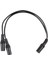 28CM 3.5mm Dişi - Çift Jak Dişi Y Splitter Stereo Ses Kablosu Siyah (Yurt Dışından) 2