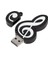 USB 2.0 Çubuk Sevimli Karikatür Bellek Çubuğu Müzik Notaları Sembolü USB 2.0 Bellek Harici USB Flash Sürücü Bellek Çubuğu 16 GB (Yurt Dışından) 3