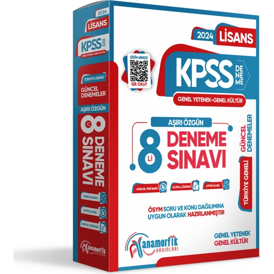 İnformal Yayınları 2024 KPSS Lisans GY - GK 8’li Dijital Çözümlü Paket Deneme Sınavı
