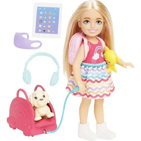 Barbie Seyahatte Chelsea Bebek ve Aksesuarları