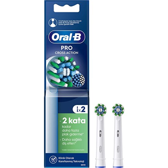 Oral-B Şarjlı Diş Fırçası Yedek Başlığı Cross Action X-Filament 2 Adet Ürün