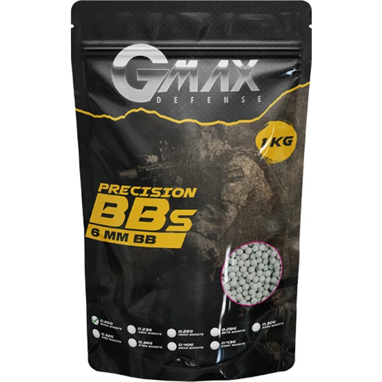 Gmax 0.20GR 1 kg 6mm Plastik Airsoft BB