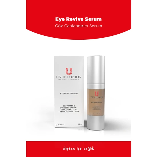 Unue London %12 Vıtamın C + Hyaluronıc Acıd + Collagen Göz Canlandırıcı Serumu 30 ml