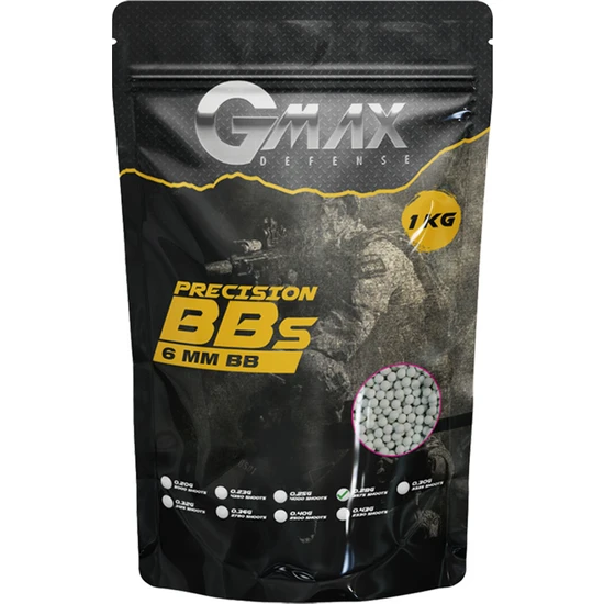 Gmax 0.28GR 1 kg 6mm Plastik Airsoft Bb