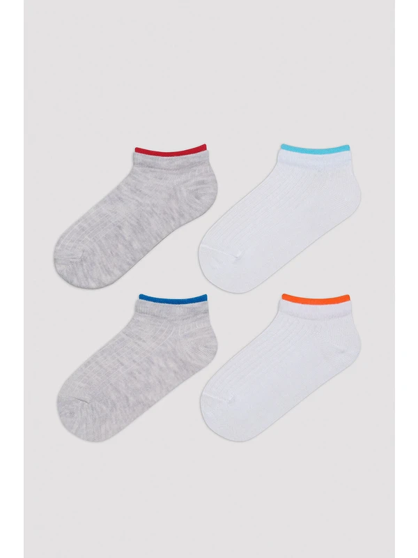 Penti Erkek Çocuk Thin Lines 4lü Çok Renkli Patik Çorap