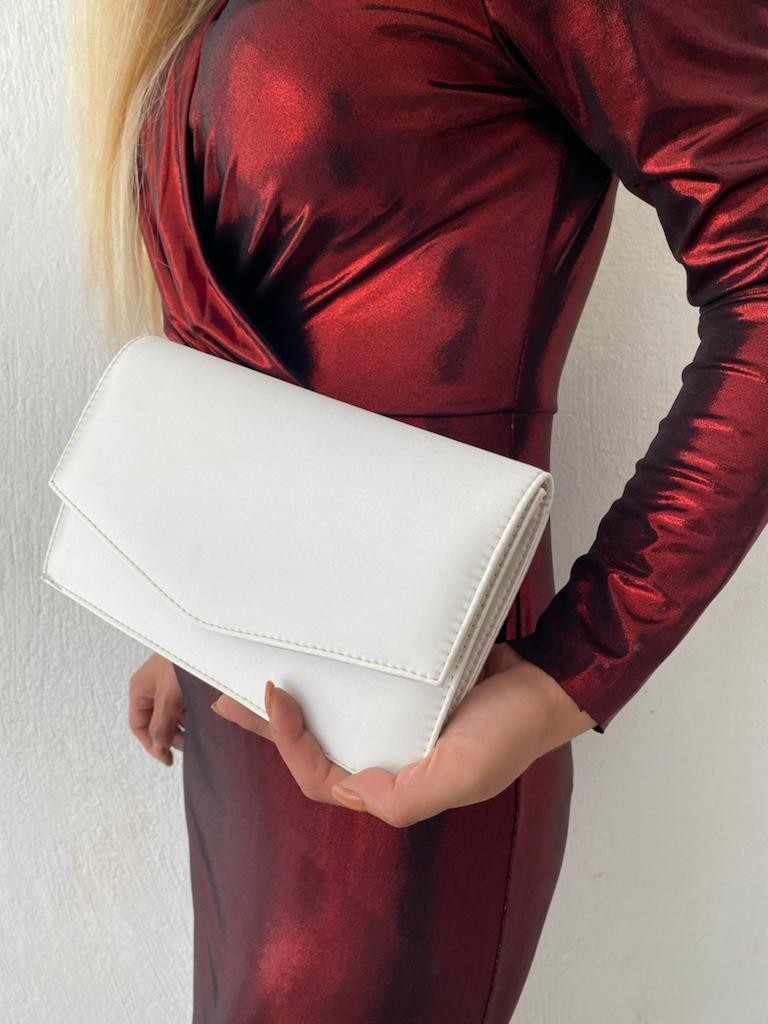 Sh Poly 1 Saten Siyah Abiye Çanta Clutch Portföy Askılı Omuz ve El Çantası 2023
