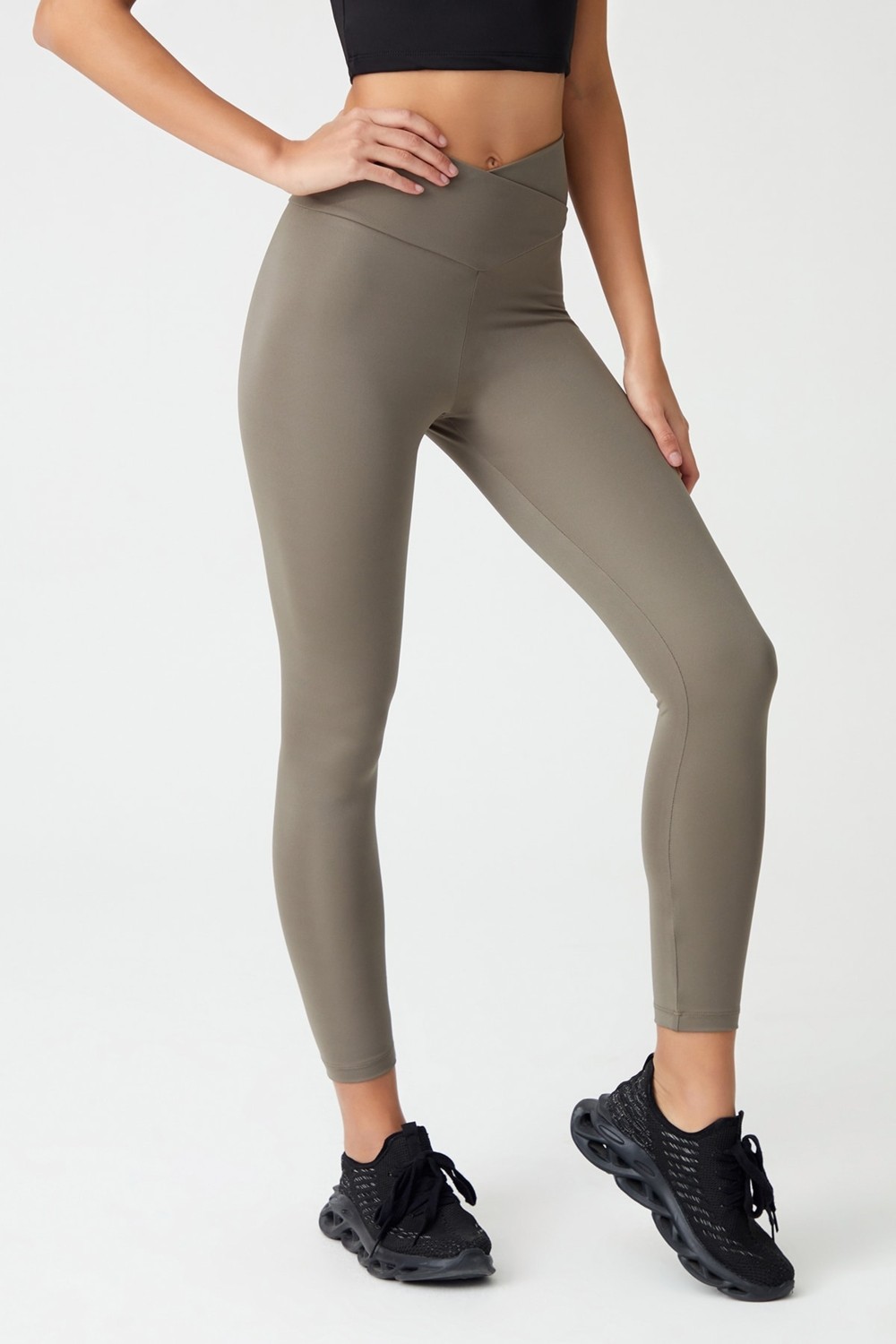 Los Ojos Siyah Çapraz Bel Detaylı Cross Waist Tayt Envelope