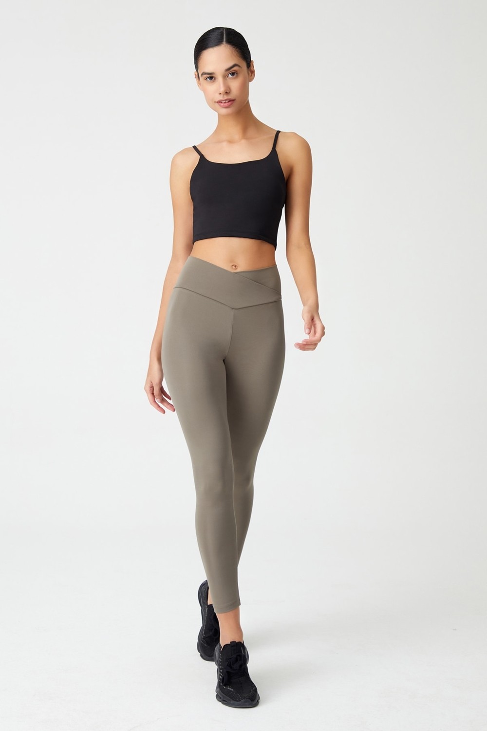 Los Ojos Siyah Çapraz Bel Detaylı Cross Waist Tayt Envelope görsel 3