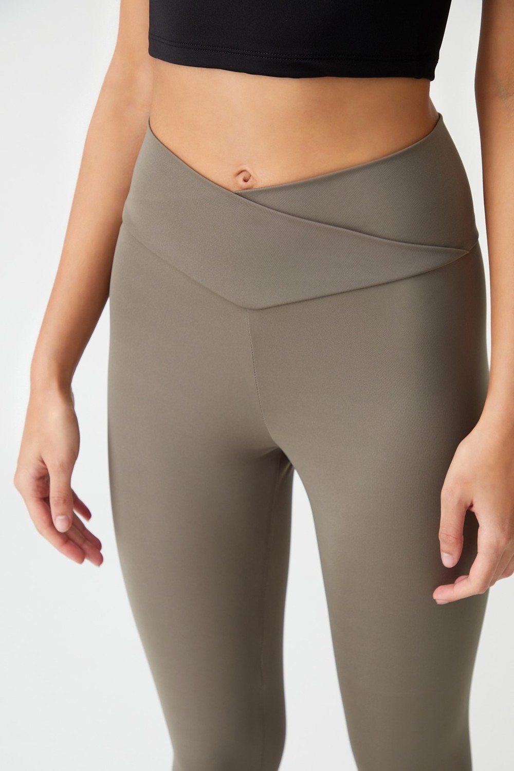 Los Ojos Siyah Çapraz Bel Detaylı Cross Waist Tayt Envelope görsel 4