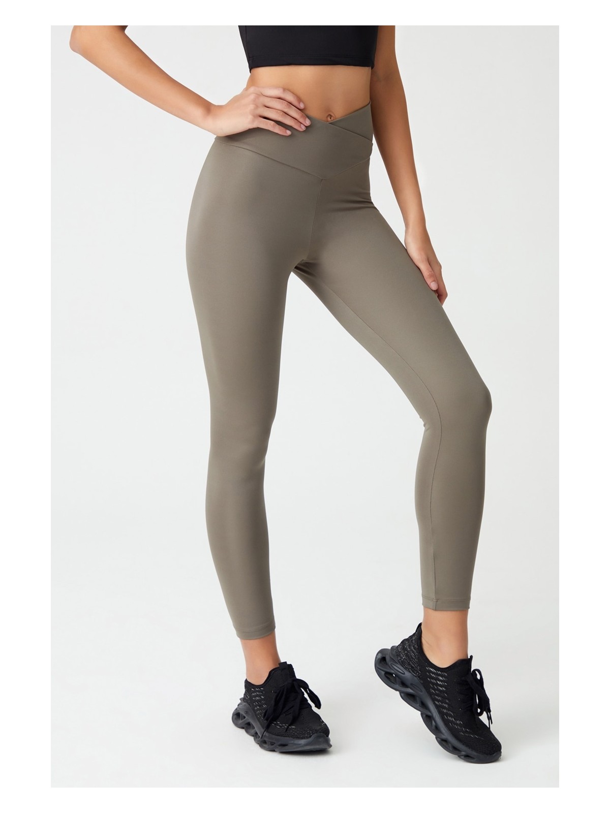 Los Ojos Bej Çapraz Bel Detaylı Tayt Envelope - Görsel 3