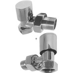 E.C.A Eca 1/2” Krom Volanlı Köşe Radyatör Vanası 2 Adet Walf 602120280 Yüksek Dayanıklılık