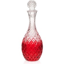 Alegre Glass Isis Kapaklı Karaf - Krımızı - 14X36 cm