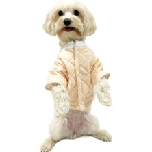 Nobledog Store Somon Rengi Kapitone Köpek Ceket